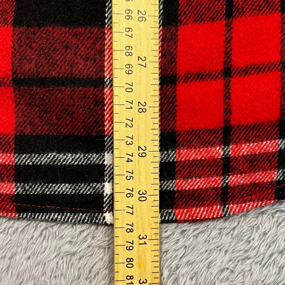 BTFBM Flannel Red Black Button Up Long Sleeve Plaid Check Women's M‎ NWT - Picture 12 of 14